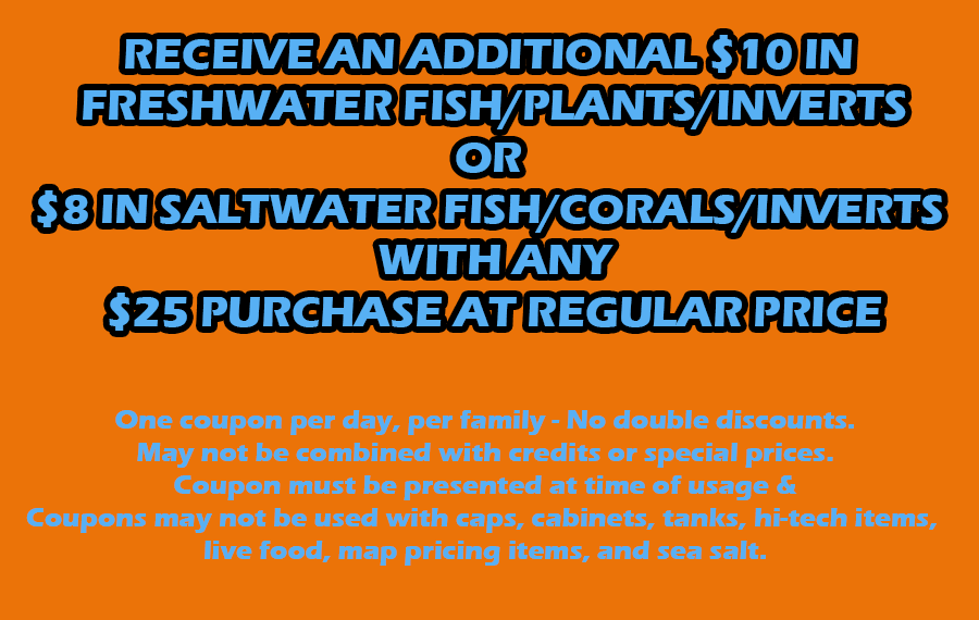 Coupons Tropic Isle Aquarium